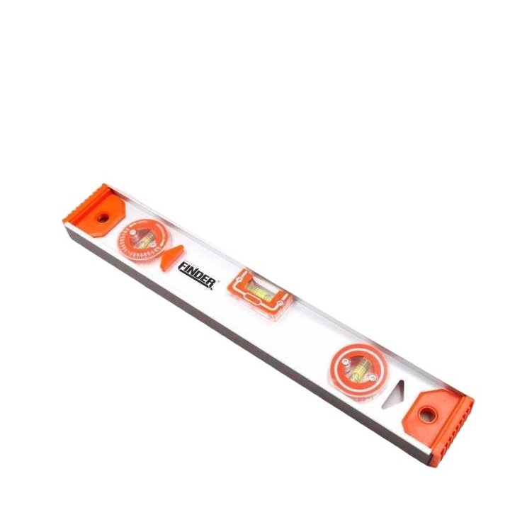 Nivela cu bula de aer, Finder, 30 cm, Alb/portocaliu