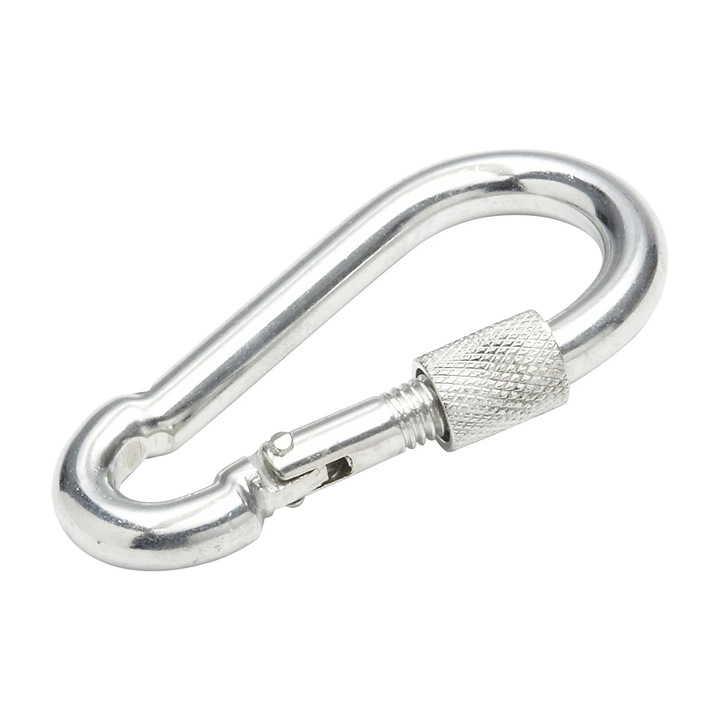 Carabiniera cu surub Standers, otel zincat, 8 x 80 mm, rezistenta max 120 kg