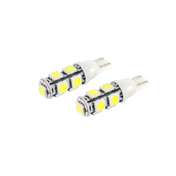 Комплект 2 Led SMD позиционни крушки Carguard CLD007, T10, 2.25 W, 12 V