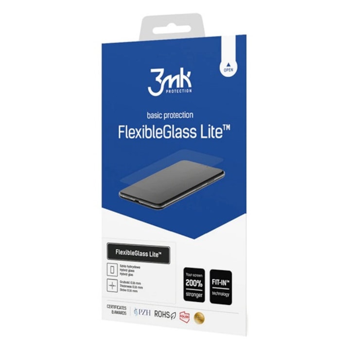 Samsung Galaxy Note 20 5G (SM-N981F) / Galaxy Note 20 (SM-N980F) 3mk flexible glass lite képernyővédő üveg (2.5d, flexibilis, lekerekített szél, ultravékony, 0.1mm, 6h) átlátszó, GP-127406, gyártói csomagolás