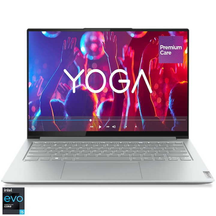 Laptop ultraportabil Lenovo Yoga Slim 7 Pro 14IAH7 cu procesor Intel® Core™ i5-12500H pana la 4.50 GHz, 14", 2.8K, 16GB DDR5, 512GB SSD, Intel® Iris® Xe Graphics, Windows 11 Home, Cloud Grey, 3y on-site, Premium Care