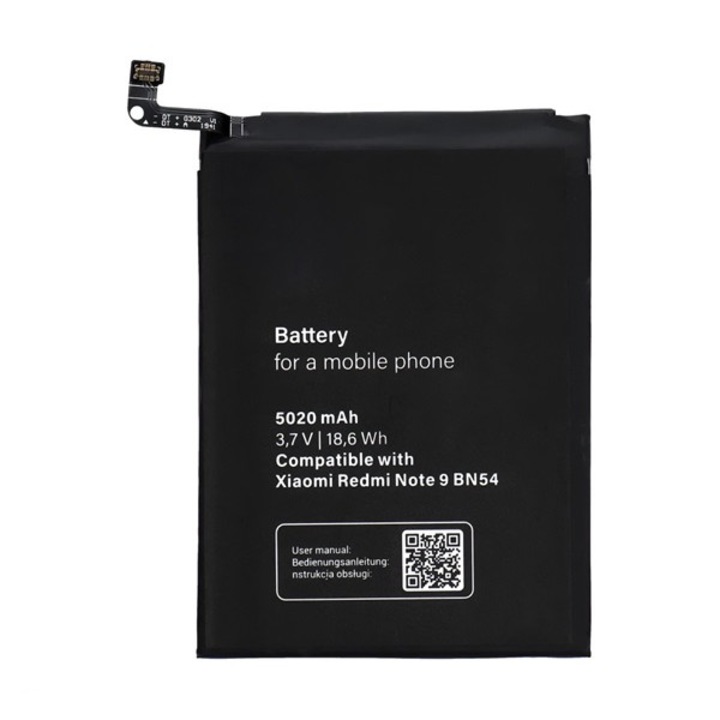 Akkumulátor, kompatibilis Xiaomi Redmi Note 9 (10X 4G) Gigapack akku 5020mAh li-polymer (bn54 kompatibilis), gigapack csomagolás