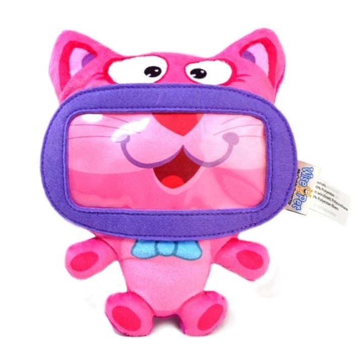 Suport pentru telefon copii, Wise Pet, Model- Pisica, Roz/Mov