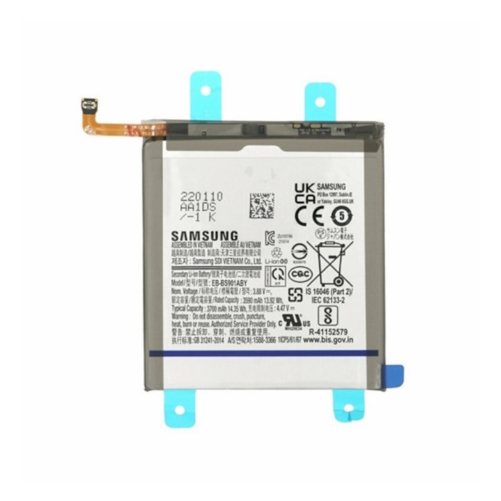 Samsung Galaxy S22 5G (SM-S901) Samsung akku 3700 mah li-ion (belső akku, beépítése szakértelmet igényel), EB-BS901ABYB, gigapack csomagolás