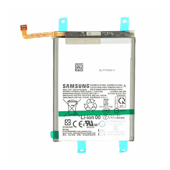 Samsung Galaxy A53 (SM-A536) 5G Samsung akku 5000mah li-ion, EB-BA536ABY / EB-BA336ABY / GH82-28027A B, gigapack csomagolás
