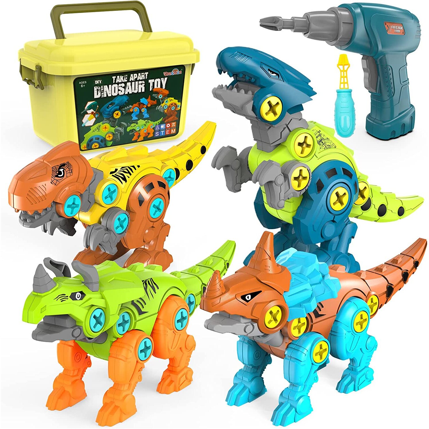 Pitikot — set de asamblare cu patru dinozauri