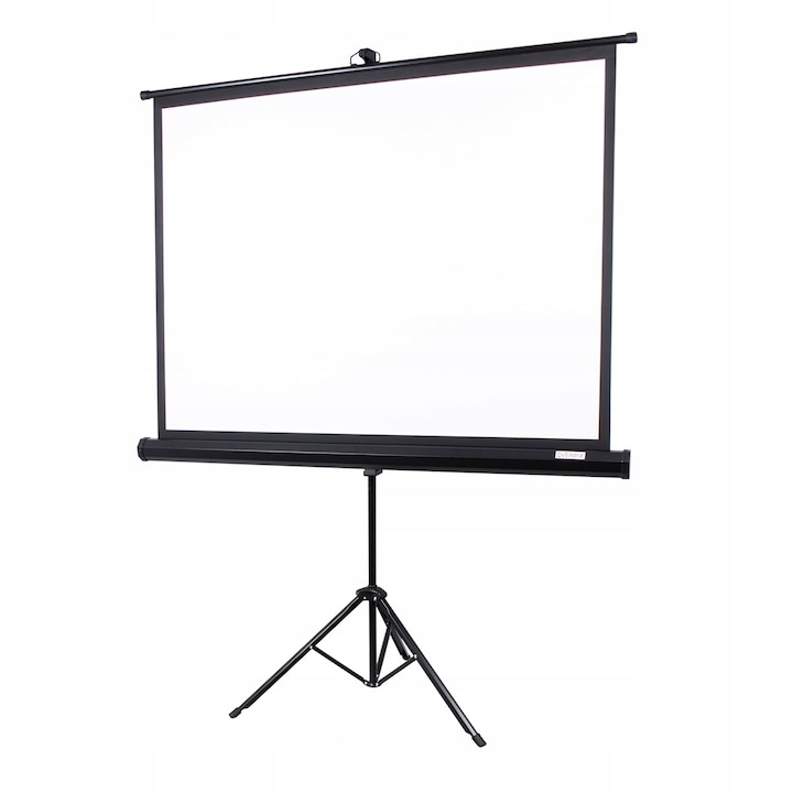 Ecran de proiectie Tripod Screen 60, Overmax, culoarea panzei este alb mat, 115 x 86 cm, Negru