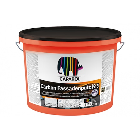 Tencuiala decorativa siliconica Caparol Carbon K15, bob de orez 1.5mm, 25kg