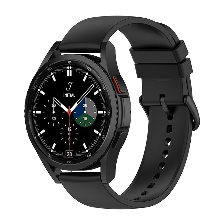 Curea Ceas SmartWatch pentru Samsung Galaxy Watch, Watch 3, Gear S3, 46 mm, Soft Silicone, Comfy to Wear, Easy to install, Negru