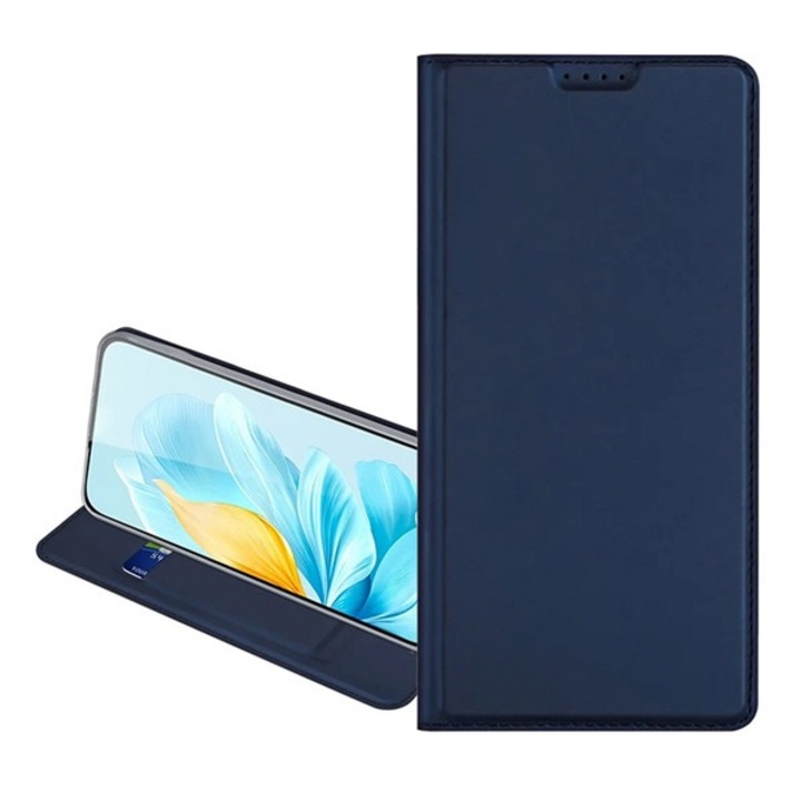 Dux ducis skin pro mobiltelefon tok álló, bőr hatású, flip, oldalra nyíló, kártyazseb, asztali tartó, sötétkék, kompatibilis: Xiaomi Poco X6 / Redmi Note 13 Pro 5G