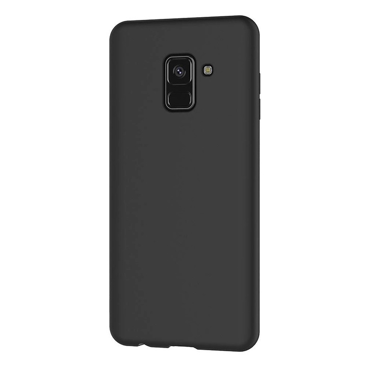 Силиконов калъф, съвместим с Samsung Galaxy A8 2018 Черен