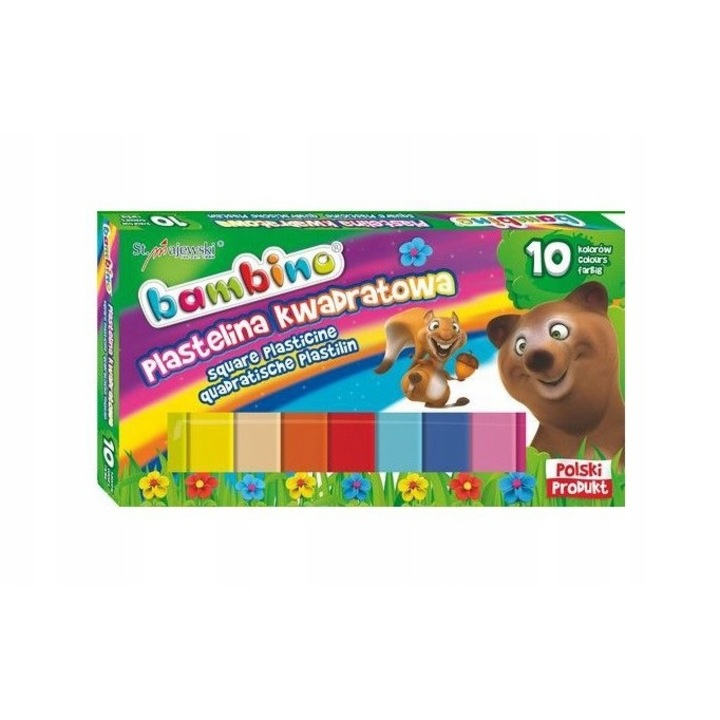 Пластилин квадратен 10 цвята