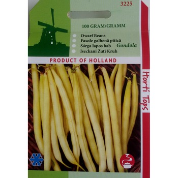 Seminte de fasole galbena pitica Gondola (100g) Seminte de fasole galbena pitica Gondola (100g)