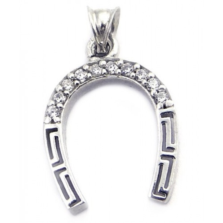 Pandantiv Potcoava cu pietre, Argint 925, 1.4 cm x 2.2 cm