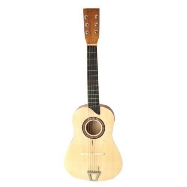 Gyerek fa gitár, 63 cm (natúr)