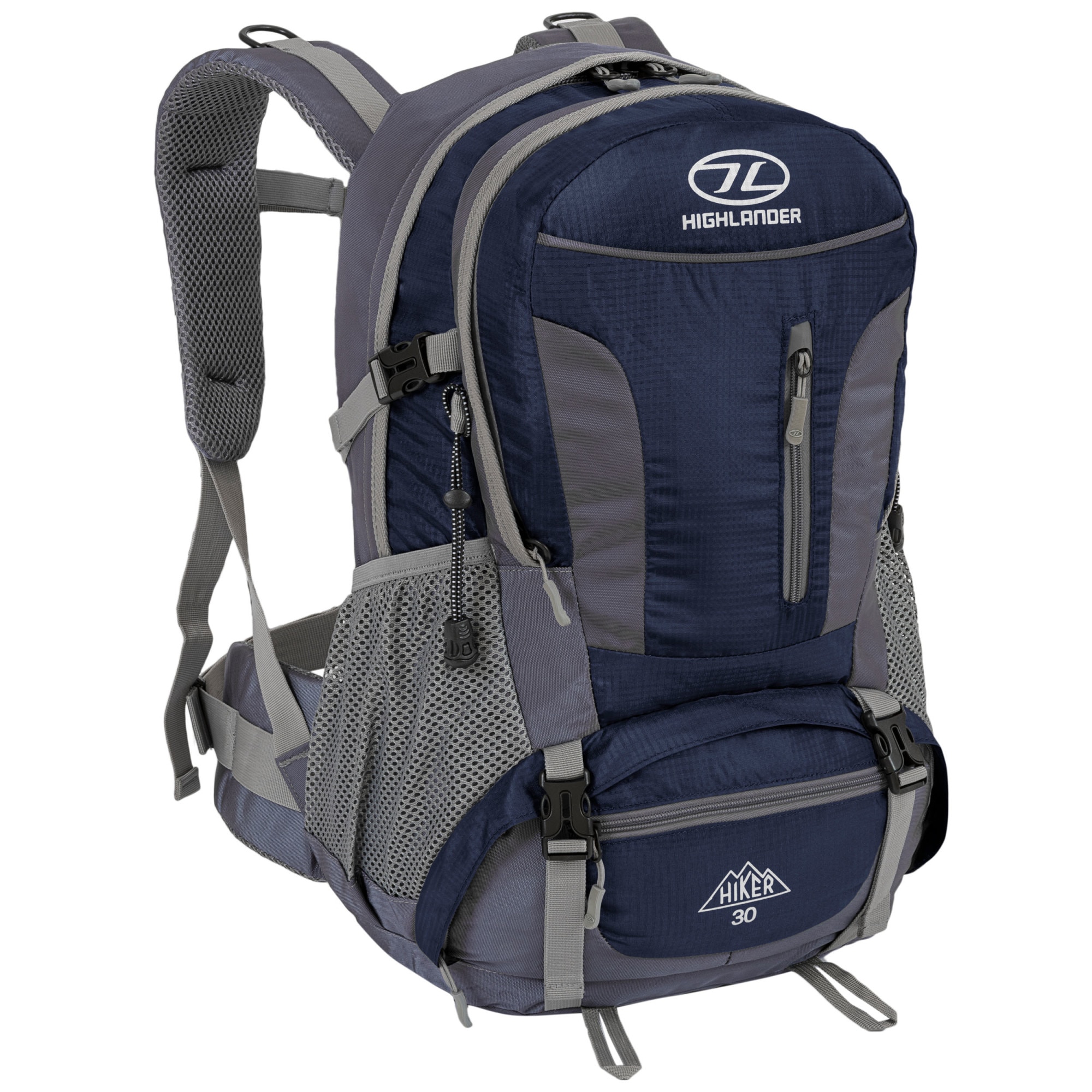 Rucsac Highlander Hiker 30, Albastru-Navi Blue/Gri