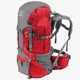 Rucsac Highlander Discovery 45 L, Rosu/Gri