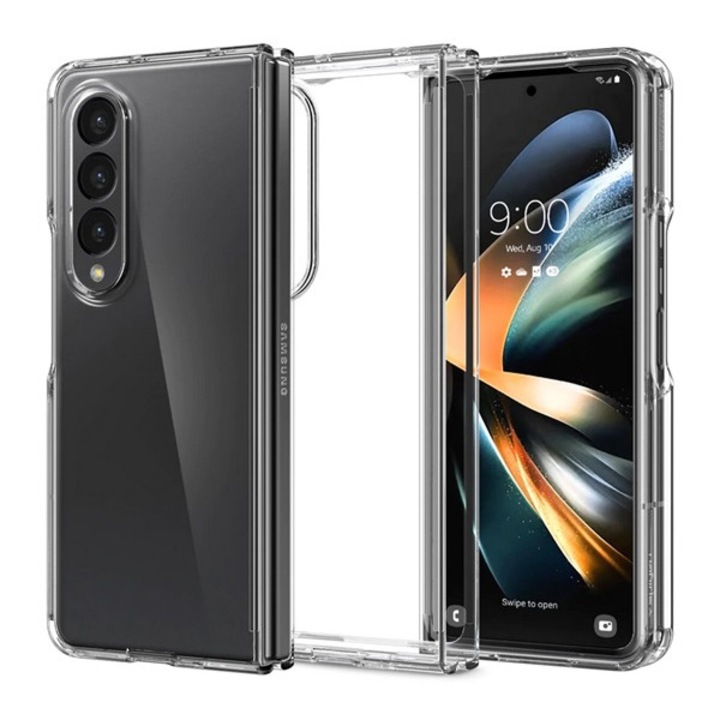 Samsung Galaxy Z Fold 4 (SM-F936) Spigen crystal hybrid szilikon telefonvédő (közepesen ütésálló, műanyag keret) átlátszó, ACS05101, gyártói csomagolás
