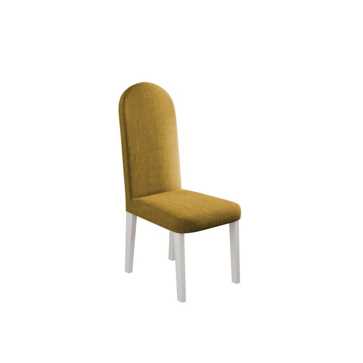 Scaun tapitat, Laguna, Grand, Mustar, 46 x 52 x 106 cm, Picioare Lemn Fag Albe