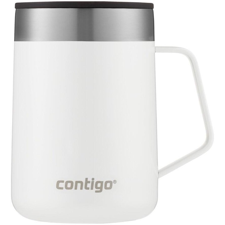 Cana termica, Contigo, Inox, 420 ml, Alb