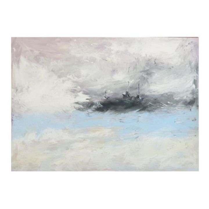 Tablou pictat manual pe panza, 140 x 100 cm, 'Inner storm 4'