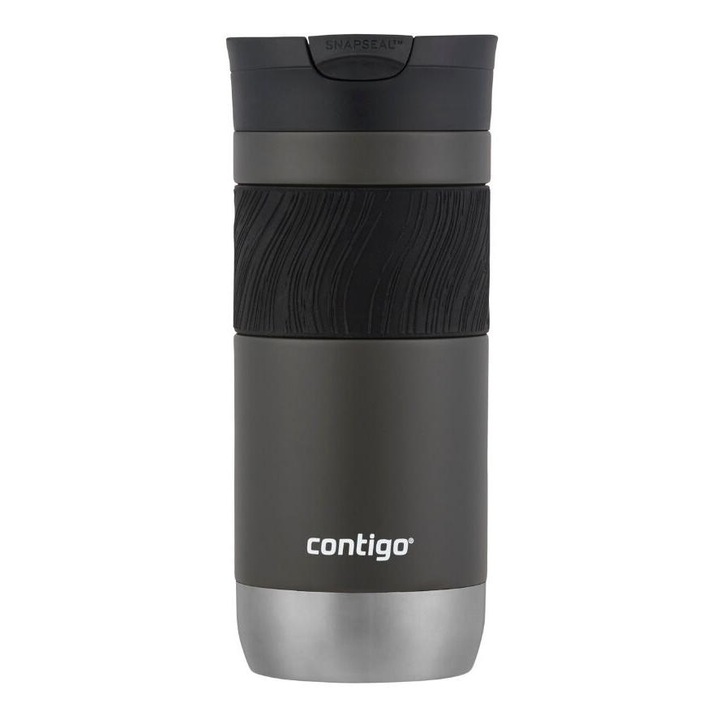 Contigo Termosz bögre, rozsdamentes acél, 470ml, fekete/szürke