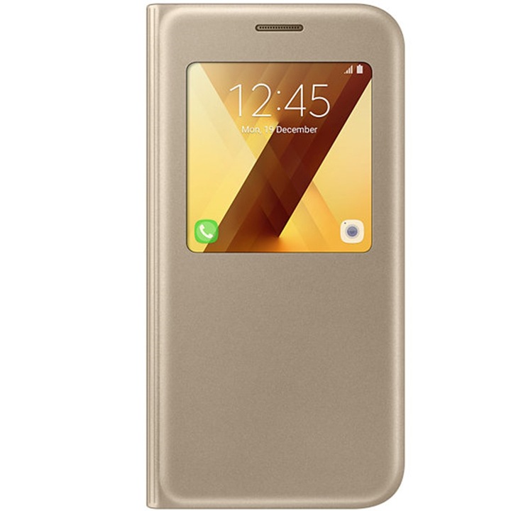 Защитен калъф S-View Cover Stand Samsung за Galaxy A5 (2017), Gold