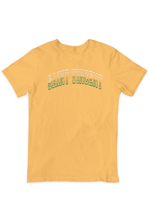 Tricou unisex, Saint Vincent, Galben