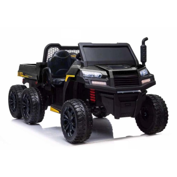 Elektromos kisautó 2 személyes platós A730-2 fekete 4*200 watt Billenthető platóval12470