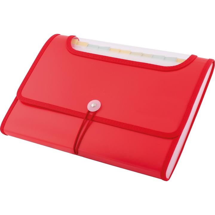 Servieta, D.RECT, A4, 12 compartimente, Rosu