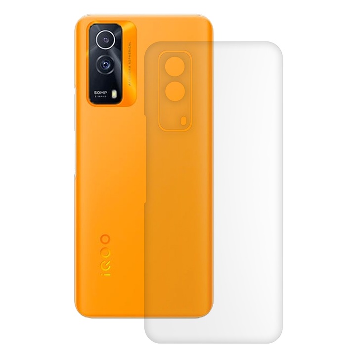 SILKASE матово фолио за гръб за vivo iQOO Z5x, защита на гърба, възобновяем силикон