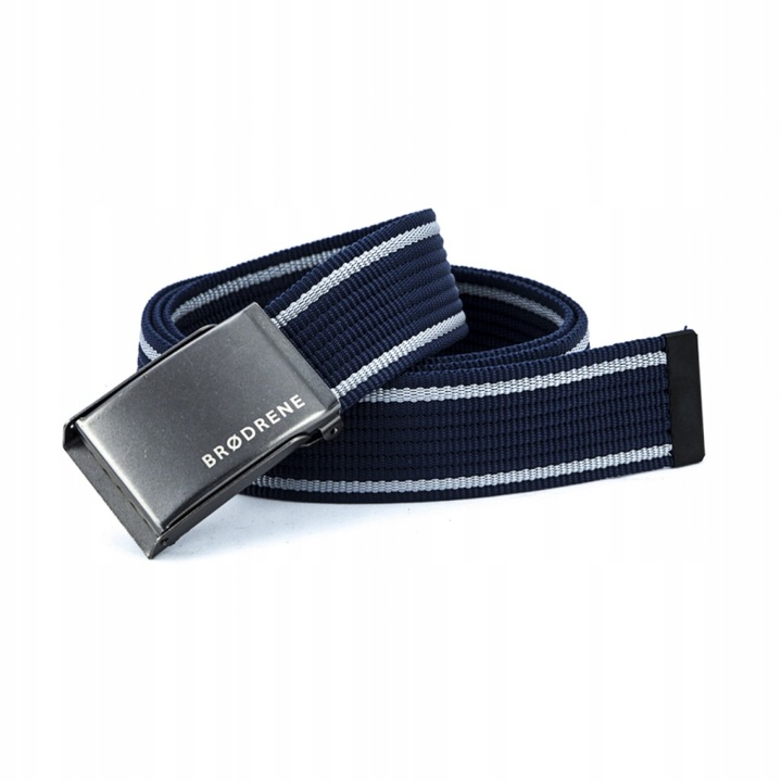 Curea barbati, Brodrene, Polipropilena, Albastru, Gri/Albastru inchis, 120