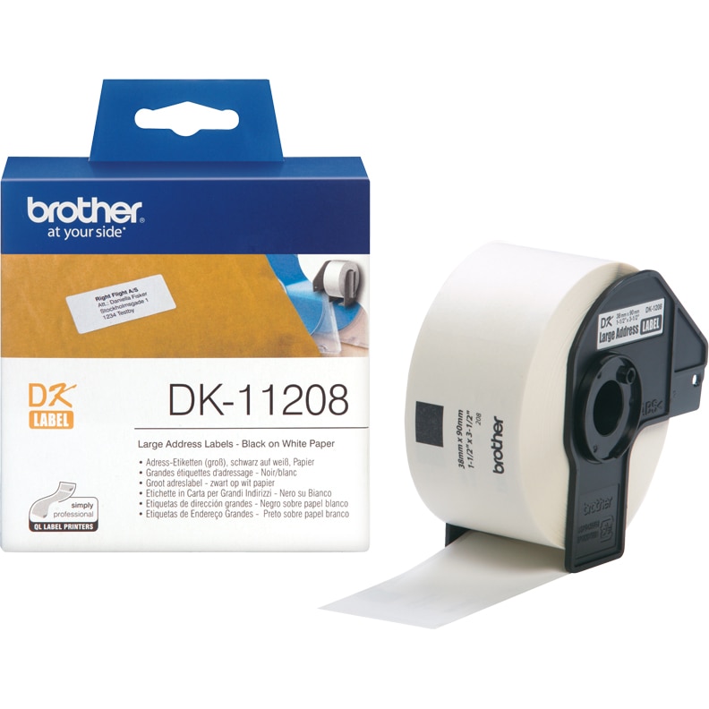 Rola Etichete Brother DK11208 Large Address Label, 38mm x 90mm x 400