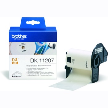 Rola Etichete Brother DK11207 CD/DVD Label, 58mm x 58mm x 100 Rola Etichete Brother DK11207 CD/DVD Label, 58mm x 58mm x 100