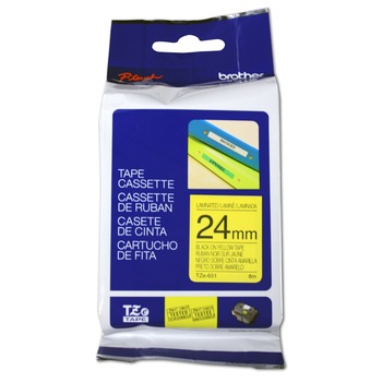 Etichete laminate Brother TZE651 Black on Yellow 24mm Etichete laminate Brother TZE651 Black on Yellow 24mm