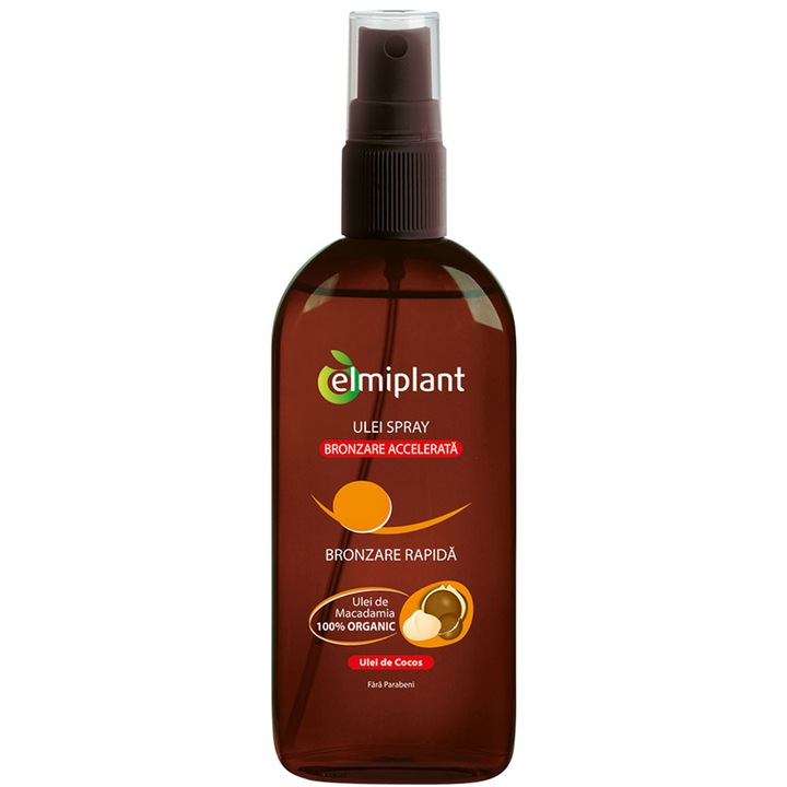 Ulei spray pentru accelerarea bronzarii Elmiplant SPF 0, 150 ml