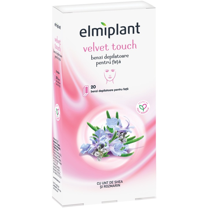 Benzi depilatoare Elmiplant Velvet Touch pentru fata, 20 buc