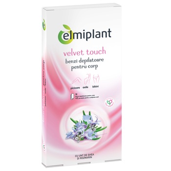 Benzi depilatoare Elmiplant Velvet Touch Pentru Corp, 12 buc Benzi depilatoare Elmiplant Velvet Touch Pentru Corp, 12 buc