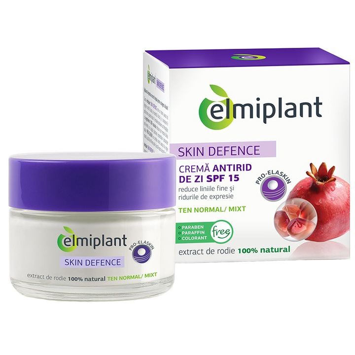 Elmiplant Skin Defence 35+ nappali ránctalanító arckrém normál és vegyes bőrre, 50 ml