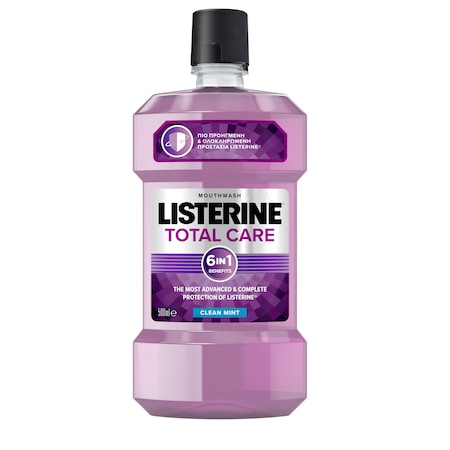 Вода за уста Listerine Total Care Clean Mint, 500 мл