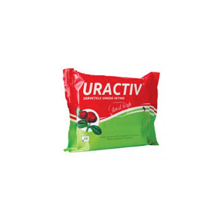 Uractiv Интимни мокри кърпички, флорален фреш, 20 бр