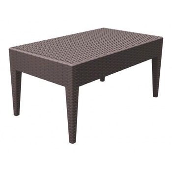 Masa MIAMI pentru sezlong din poli-ratan culoare cafea Masa MIAMI pentru sezlong din poli-ratan culoare cafea