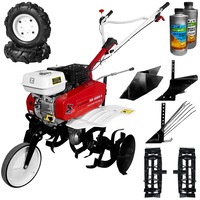 pachet motosapa media line ms 6580 7 cp 3 viteze de mers freze 80 cm roti de cauciuc 400x8 roti metalice rarita fixa plug arat plug cartofi  cadou 1l ulei motor  1l ulei transmisie agropro imagen 58_0_
0
