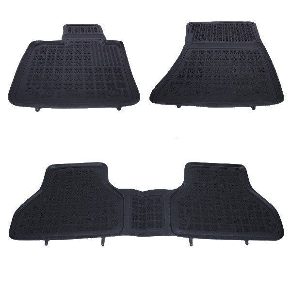 Set covorase auto din cauciuc pentru BMW X5 E70 2006-2013, X6 E71 2008-2014, Rezaw Plast, Negru, 3 Buc