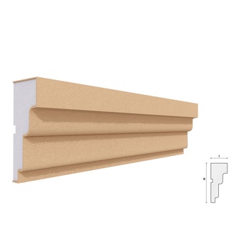 Ancadrament decorativ fereastra pentru exterior FP115, din polistiren expandat laminat cu rasina minerala, Dimensiune 120x50mm, lungime 2m. Ancadrament decorativ fereastra pentru exterior FP115, din polistiren expandat laminat cu rasina minerala, Dimensiune 120x50mm, lungime 2m.