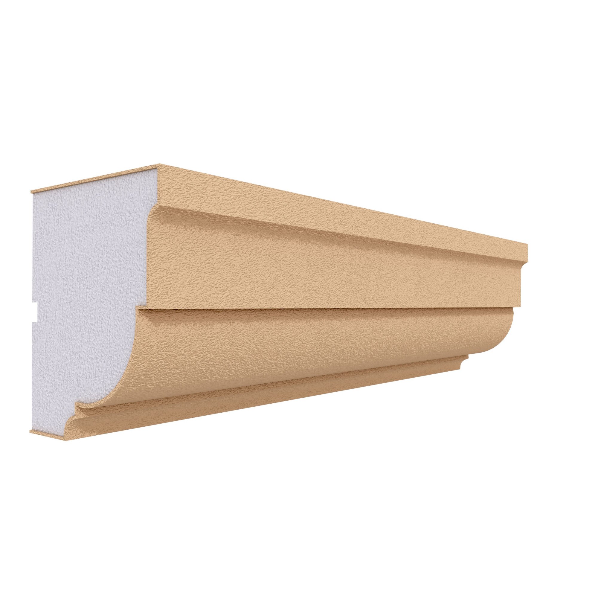 Cornisa decorativa pentru fatada FP402 din polistiren expandat laminat cu rasina, dimensiune 120x100mm,lungime 2 m