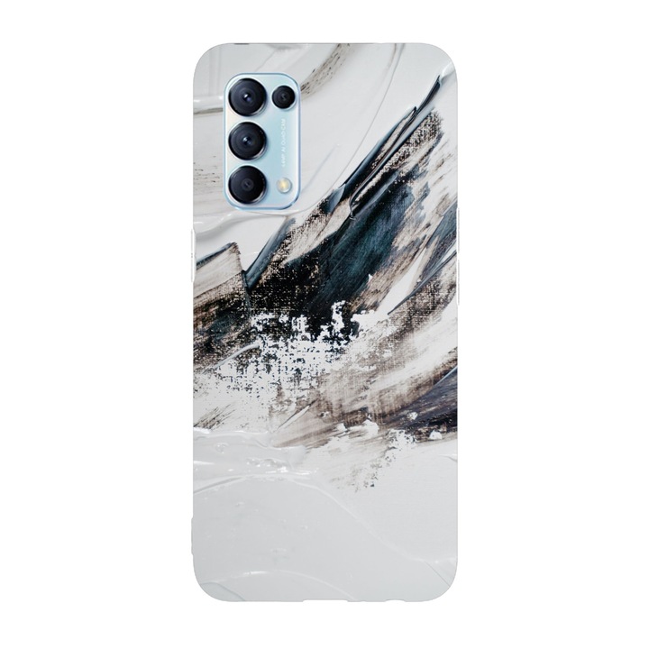 Капак, съвместим с Oppo Reno 7 5G модел Абстрактна картина, силикон, TPU, обратното