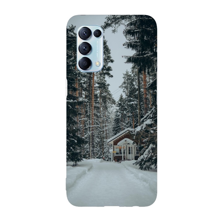 Калъф, съвместим с Oppo Reno 5 4G модел Cosy Cabin, силикон, TPU, обратното