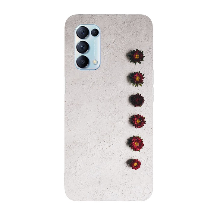 Калъф, съвместим с модел Oppo Reno 5 4G Flower wall, силикон, TPU, обратното