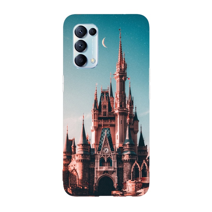 Капак, съвместим с Oppo Reno 7 5G модел Disney Castle, силикон, TPU, обратното